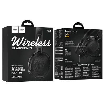 Навушники Bluetooth Hoco W64 накладні black