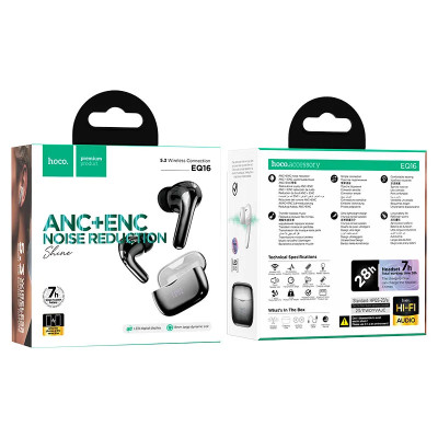 Навушники Bluetooth Hoco EQ16 ANC, ENC black
