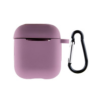 Чохол для Airpods 1, 2 silicon microfiber lilac