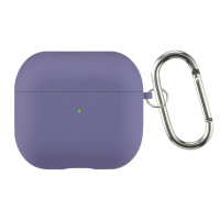 Чохол для Airpods 3 silicon microfiber lavander gray