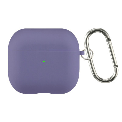 Чохол для Airpods 3 silicon microfiber lavander gray