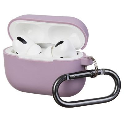 Чохол для Airpods Pro silicon microfiber lilac