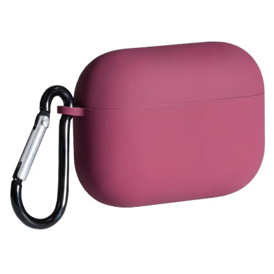 Чохол для Airpods Pro silicon microfiber marsala