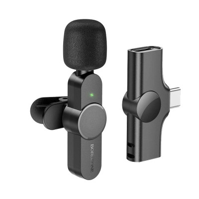 Мікрофон петличний Borofone BFK12 Type-C black