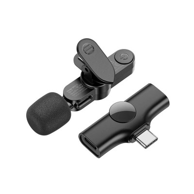 Мікрофон петличний Borofone BFK12 Type-C black