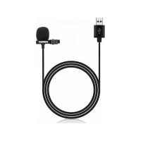 Мікрофон петличний USB Lavalier JH-044 1.5м black