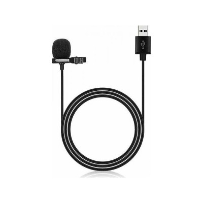 Мікрофон петличний USB Lavalier JH-044 1.5м black