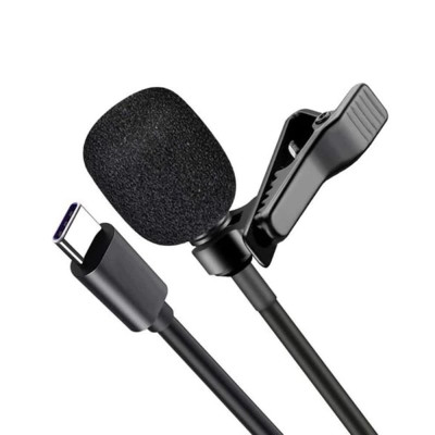 Мікрофон петличний USB Type-C XO MKF02 2м black
