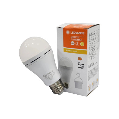 LED лампа з акумулятором E27 Ledvance A60 2700K 8W 1800mAh 806Lm
