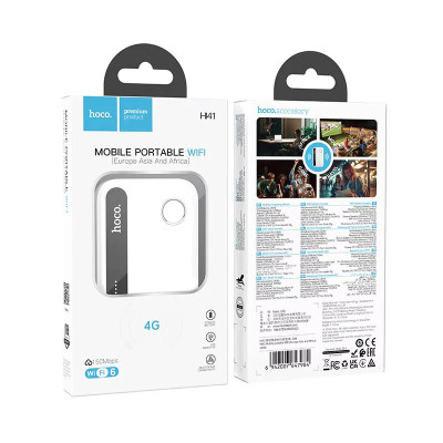 Мобільний Wi-Fi роутер 4G LTE Hoco HI41 150Mbps 2.4GHz LED white
