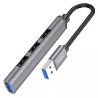 USB-hub 4 USB Hoco HB26 grey