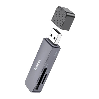 Картрідер microSD, SD, USB2.0 Hoco HB45 black