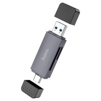 Картрідер microSD, SD, microSDHC Type-C, USB-A Hoco HB45 black
