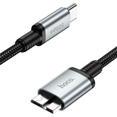 USB кабель Hoco US10 Micro-B to USB Type-C 5 Gbit/s 0.5м black
