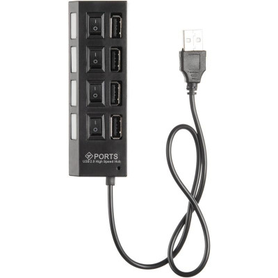 USB Hub 4 Ports USB2.0 black