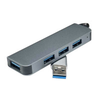 USB-hub 4 USB 3.0 метал Perfect silver