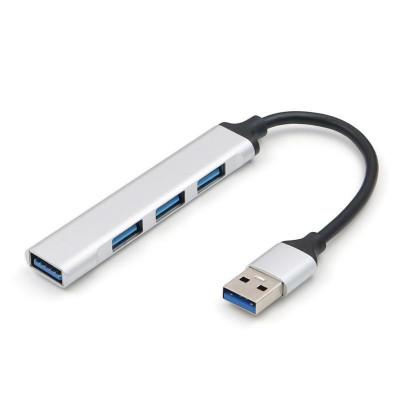 USB-hub 4 USB метал grey