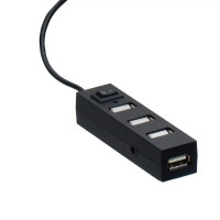 USB Hub RS021 4 порти, USB2.0 black