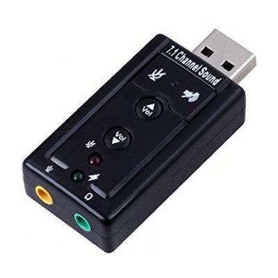 Зовнішня звукова карта USB 2.0 V7.1 black