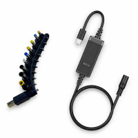 Кабель живлення для ноутбуків Type-C to DC 100W з перехідниками black (UC-100W)