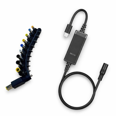 Кабель живлення для ноутбуків Type-C to DC 100W з перехідниками black (UC-100W)