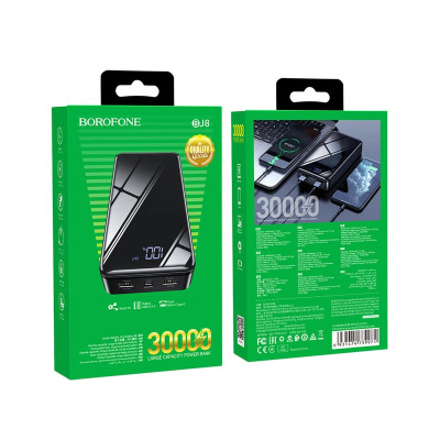 Зовнішній акумулятор Borofone BJ8 30000 mAh black