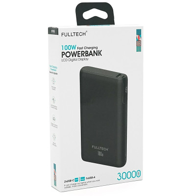 Зовнішній акумулятор Fulltech FP19 100W 30000 mAh black