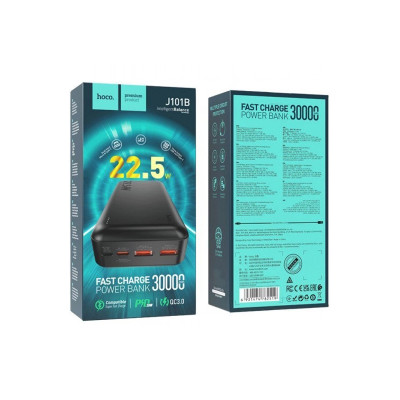 Зовнішній акумулятор Hoco J101B Asture QC3.0 PD 22.5W 30000 mAh black