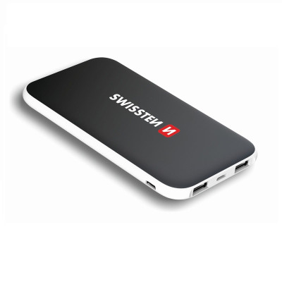 Зовнішній акумулятор Swissten inlight slim 10000 mAh black
