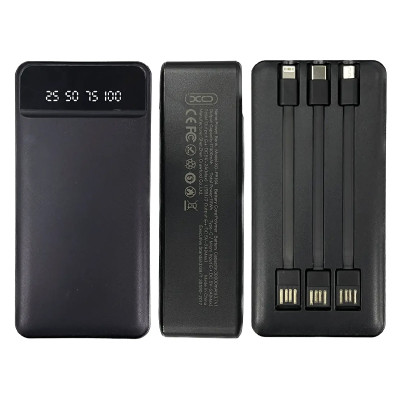 Зовнішній акумулятор XO PR164 30000 mAh black