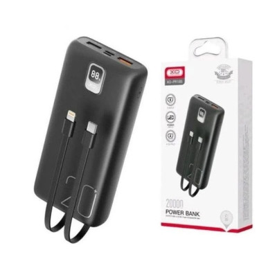 Зовнішній акумулятор XO PR185 QC 22.5W 20000 mAh black