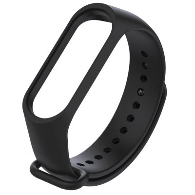 Ремінець для Xiaomi Mi Band 5, 6, 7 silicone black