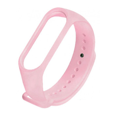 Ремінець для Xiaomi Mi Band 5, 6, 7 silicone light pink